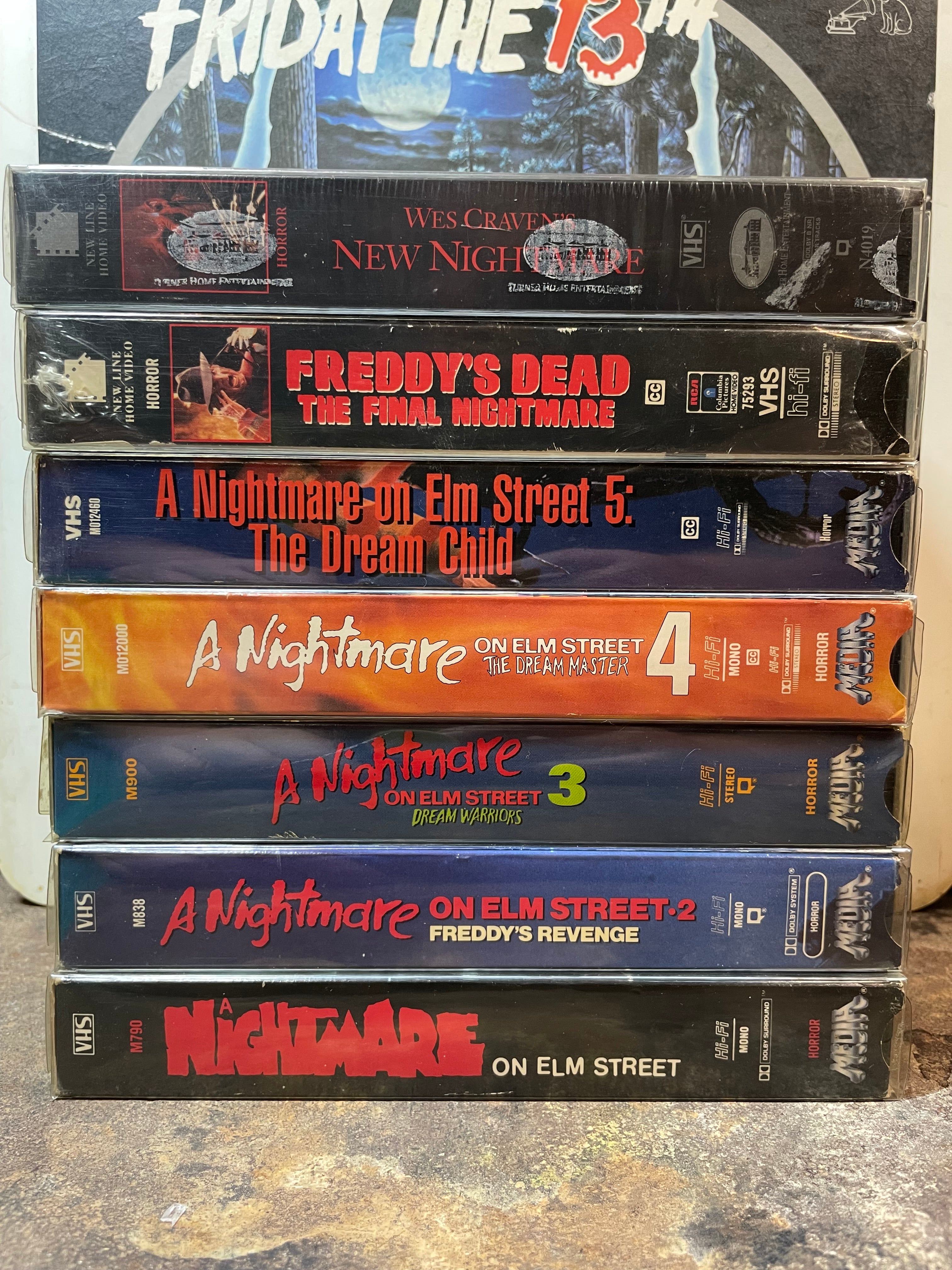 A Nightmare On Elm Street Media Set Used VHS – Tape Rot Home Video